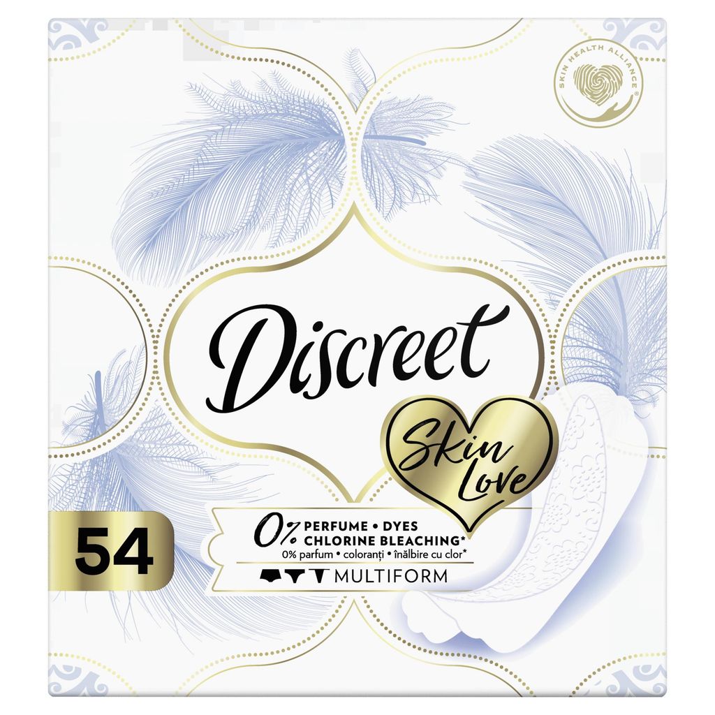 Discreet Skin Love Multiform прокладки ежедневные, прокладки гигиенические, 54 шт.