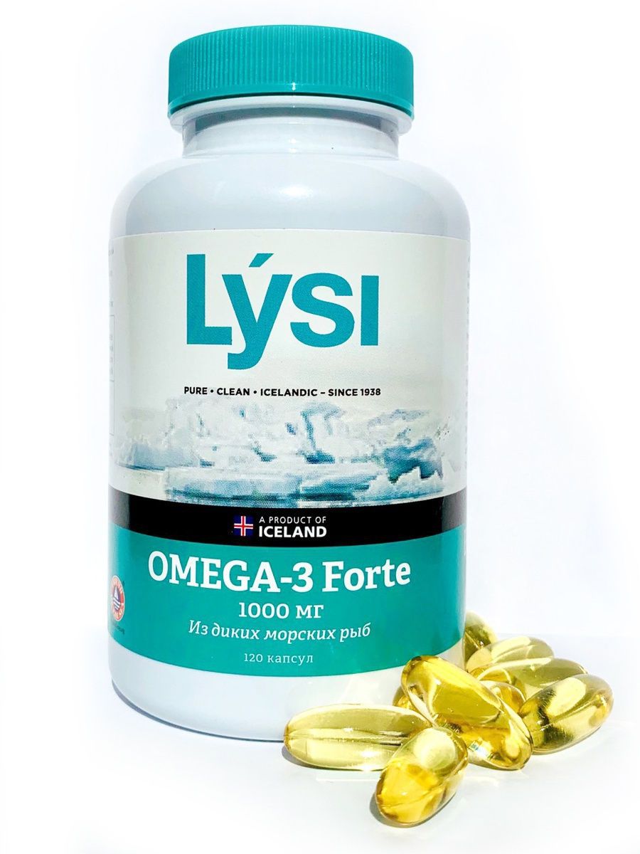 Lysi Омега-3 Форте, 620 мг, капсулы, 120 шт.
