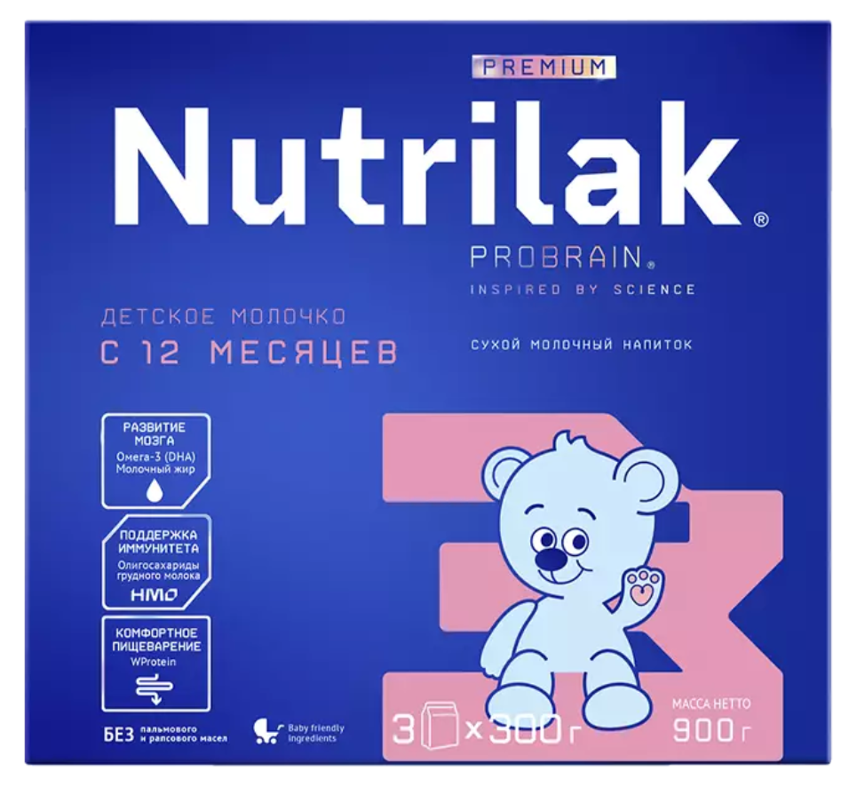 фото упаковки Nutrilak Premium 3 Смесь молочная c 12 мес