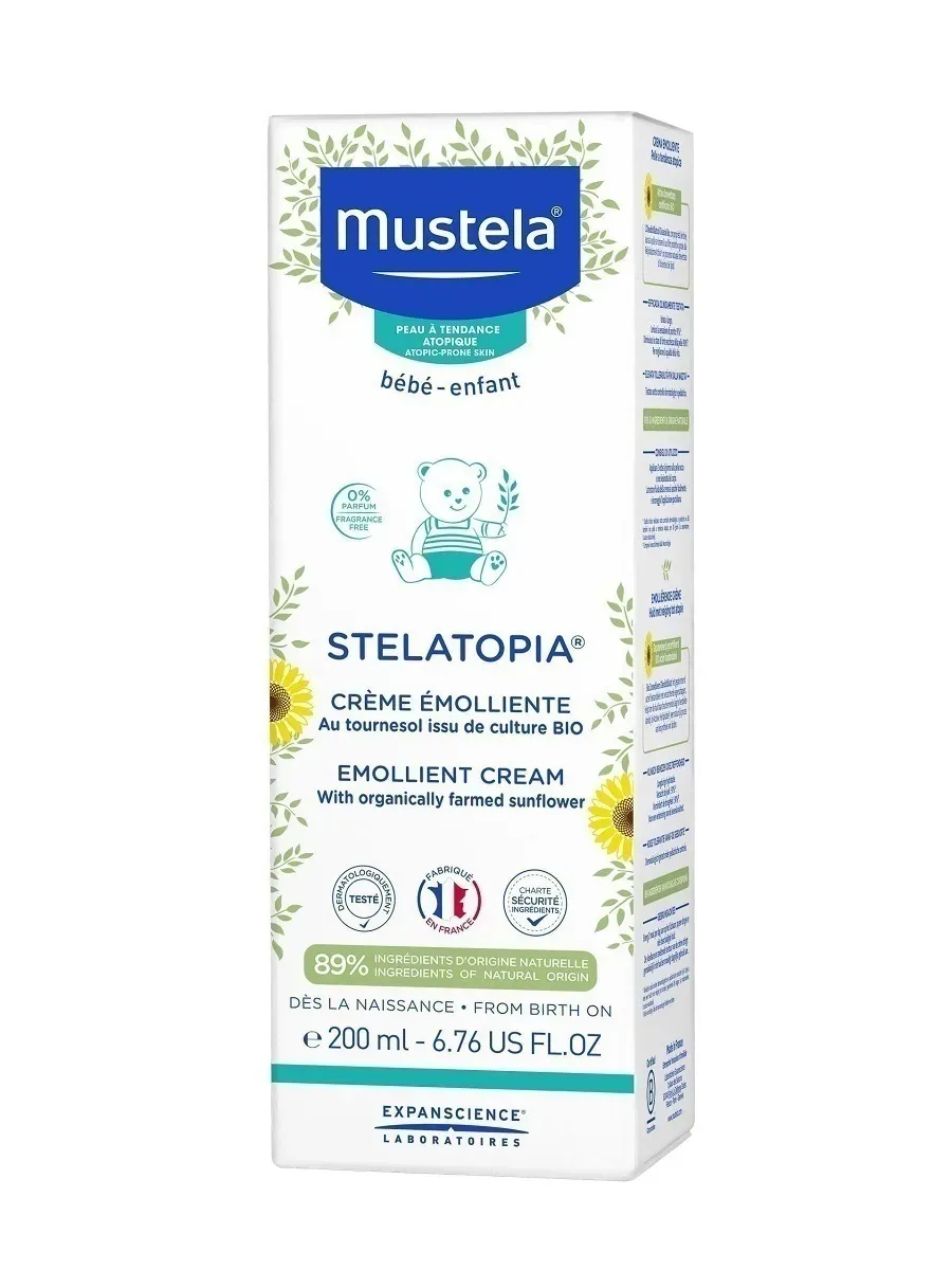 Mustela Stelatopia крем-эмолент, для детей, 200 мл, 1 шт.