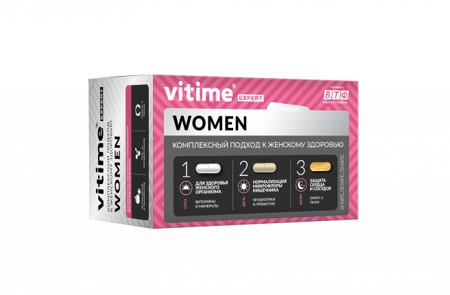 фото упаковки Vitime Expert Комплексный подход к женскому здоровью 3в1