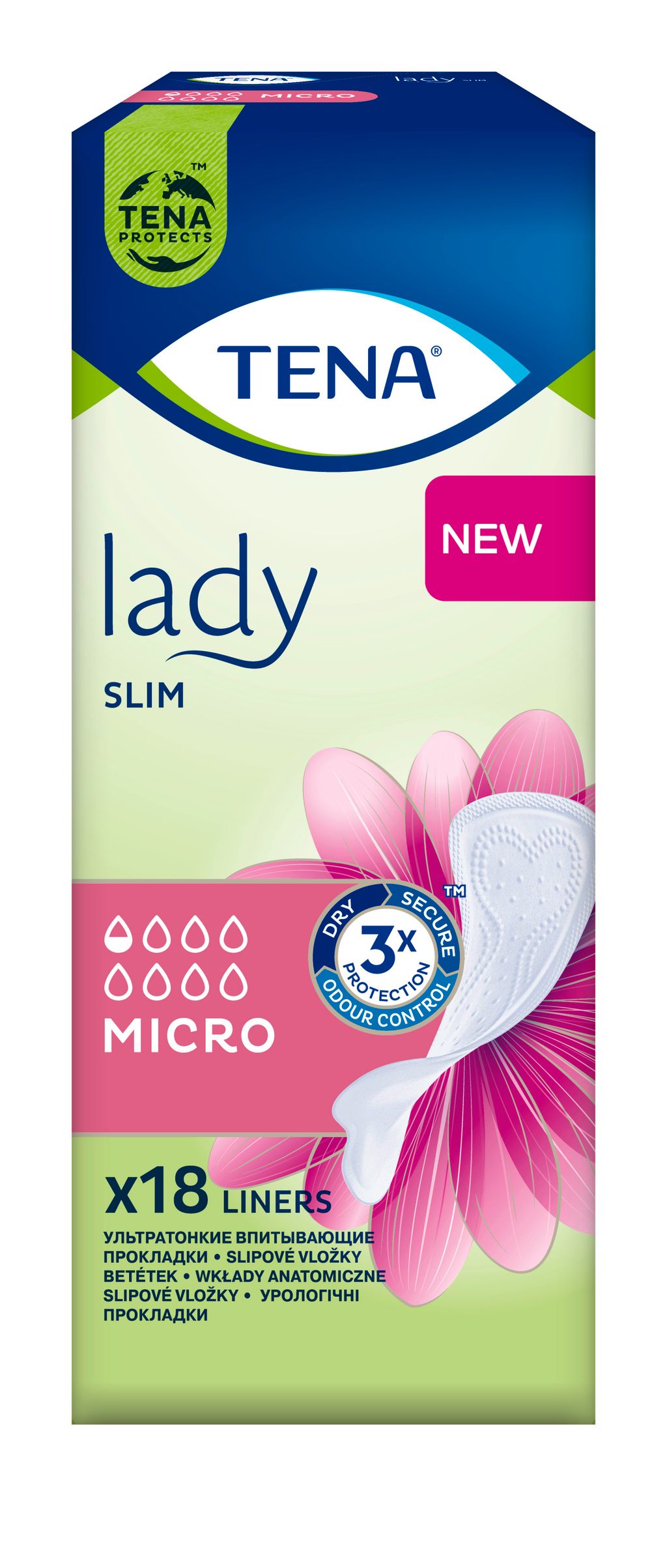 Прокладки урологические Tena Lady Slim Micro, прокладки урологические, 18 шт.