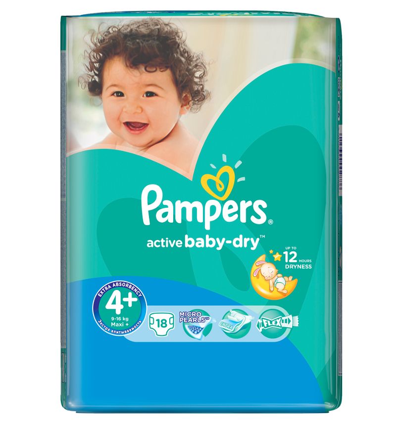 фото упаковки Pampers Active baby-dry Подгузники детские