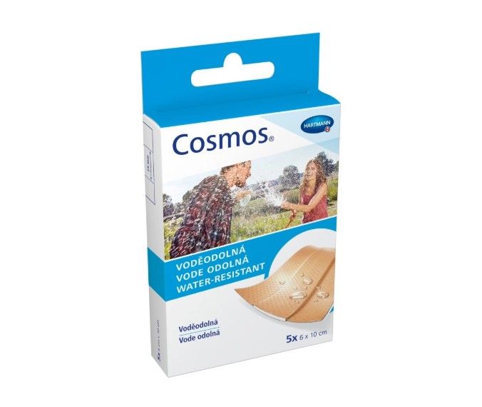 фото упаковки Cosmos water-resistant пластырь, 6х10 см, пластырь, водоотталкивающий, 5 шт. фото упаковки Cosmos water-resistant пластырь