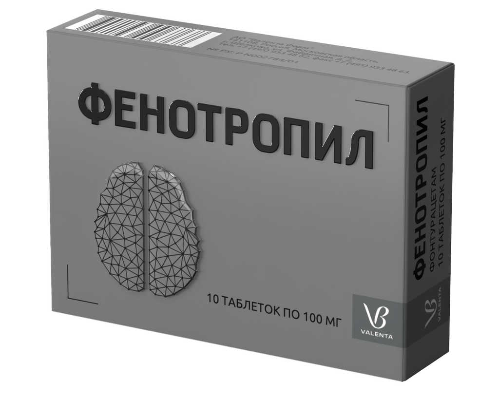 Фенотропил, 100 мг, таблетки, 10 шт.
