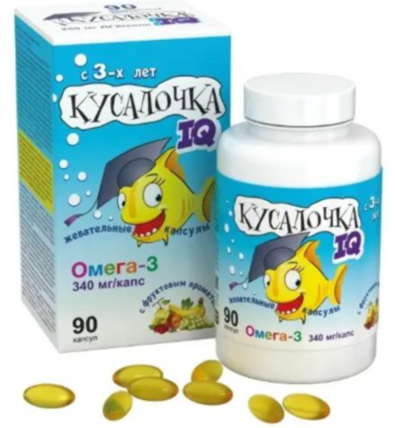 фото упаковки Кусалочка IQ Омега-3