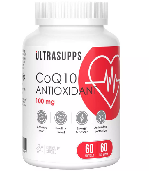 Ultrasupps Коэнзим Q10 Антиоксидант, капсулы мягкие, 60 шт.