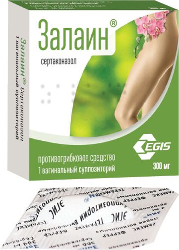 Залаин, 300 мг, суппозитории вагинальные, 1 шт.