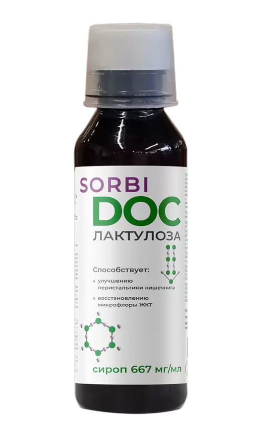 SORBIDOC Сироп лактулозы, для детей с 3 лет и взрослых, сироп, 200 г, 1 шт.