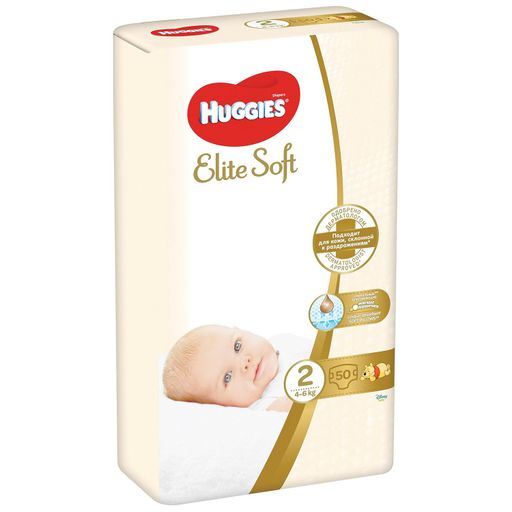 Huggies Elite Soft Подгузники детские, р. 2, 4-6 кг, 50 шт.