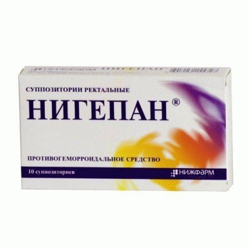 Нигепан, Суппозитории Ректальные, 10 Шт., НИЖФАРМ ОАО Купить В.